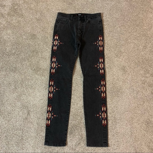 BDG | Jeans | Bdg Hi Rise Cigarette Embroidered Black Jeans